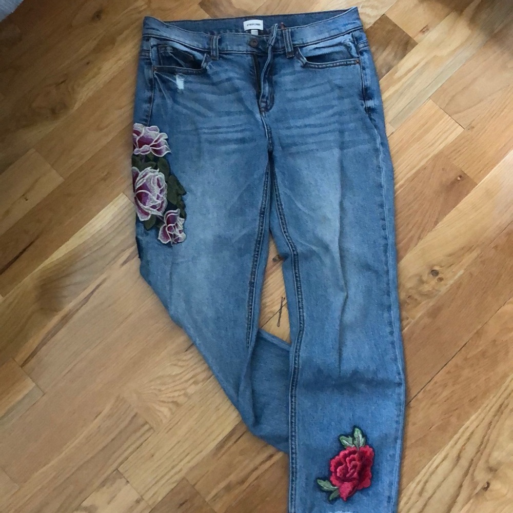 Floral denim